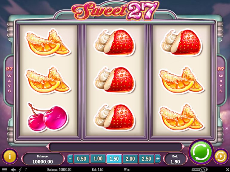 Sweet 27 video slot play'n go